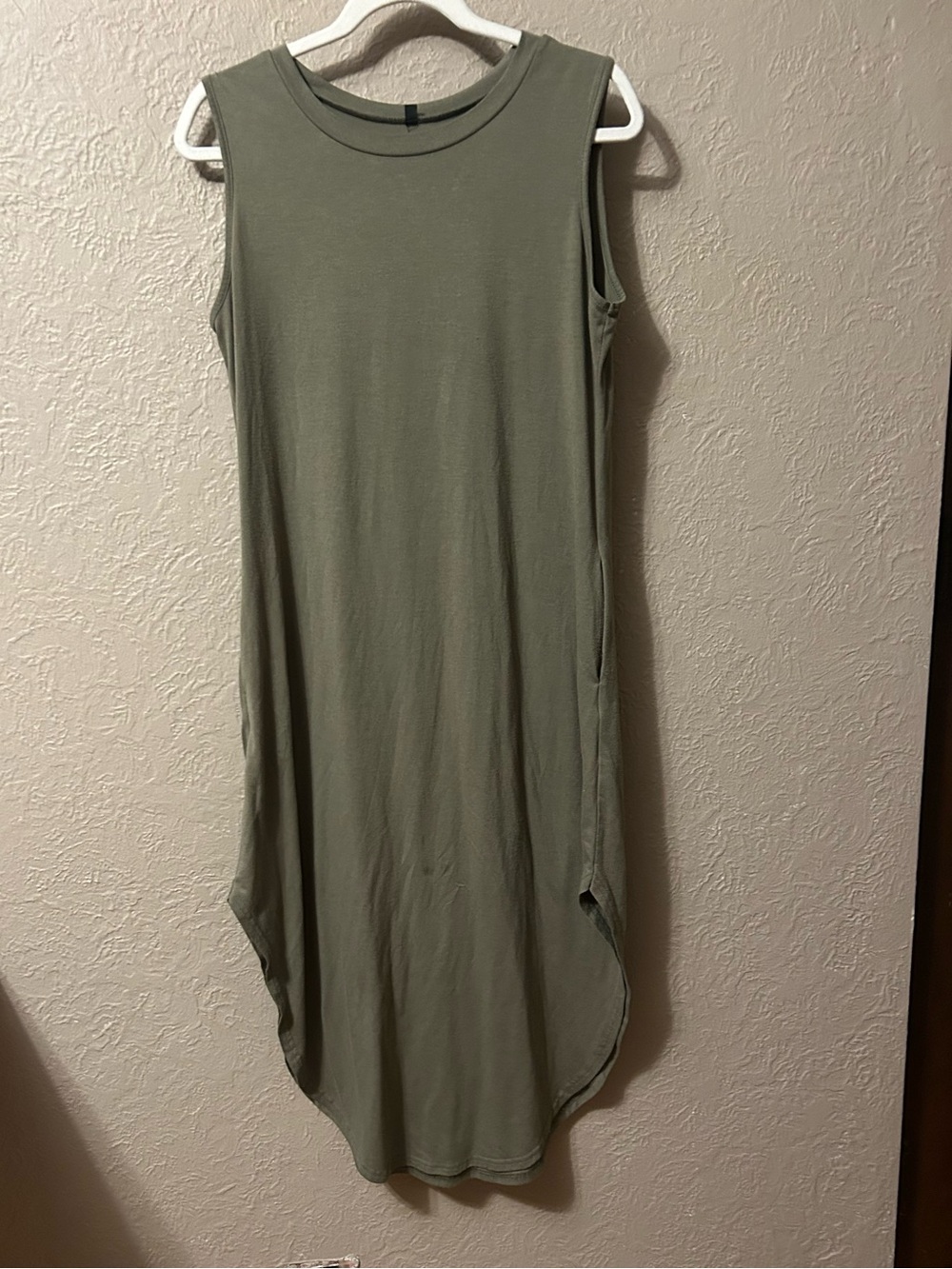 Amazon Essentials Olive Green Maxi Tank Dress
